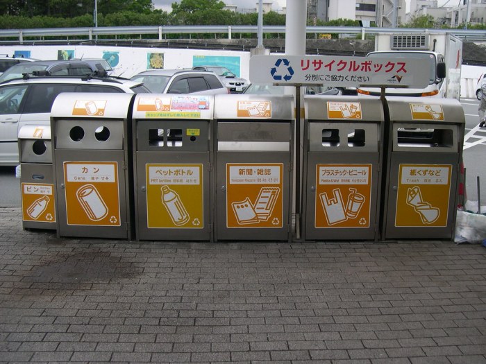 Recycling Bins; Tokyo, Japan Stock Photo - Alamy